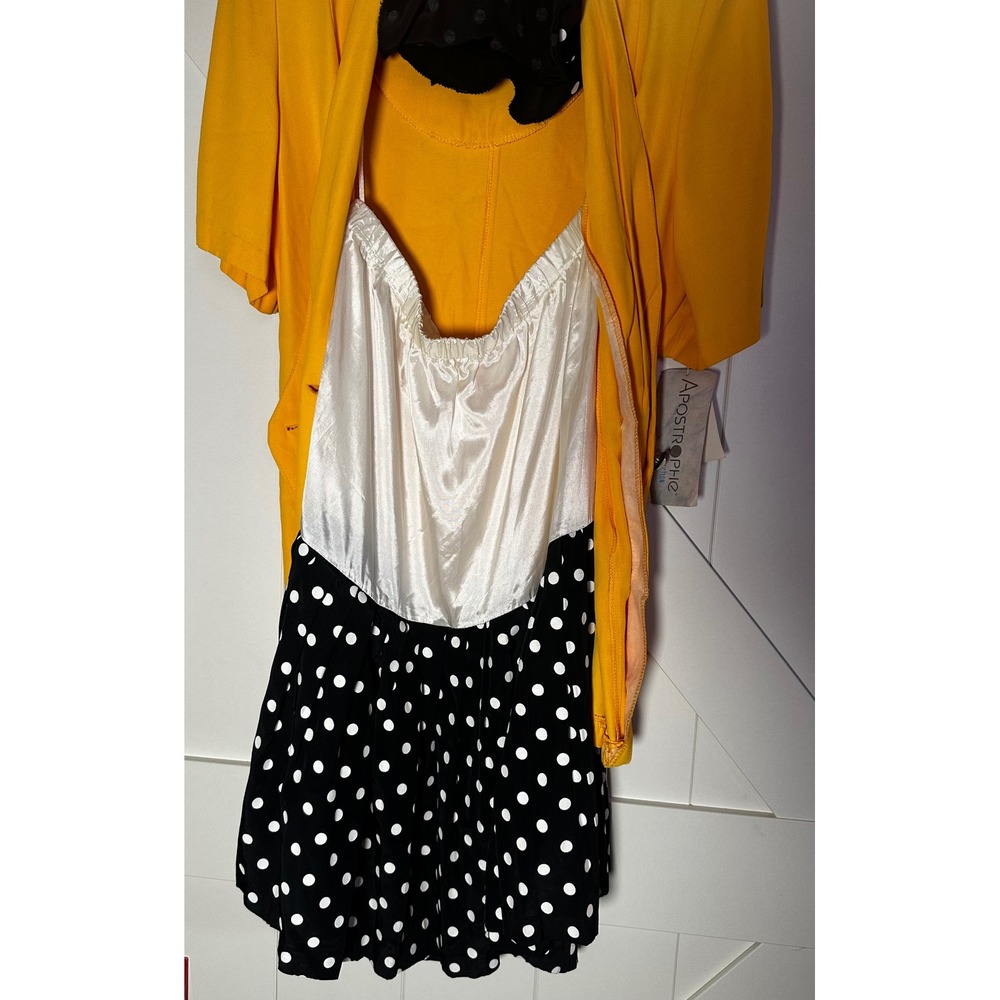 NWT Vintage Ultra Dress New York Yellow/Black Polka Dot Skirt 2pc Set Size 18 - Picture 6 of 10